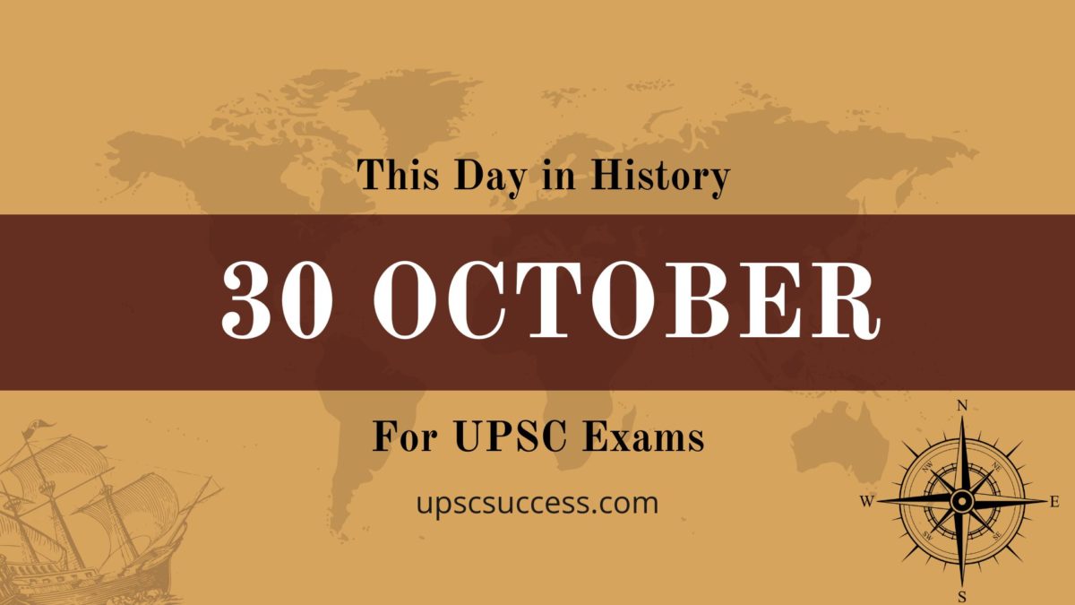 On This Day 30 October