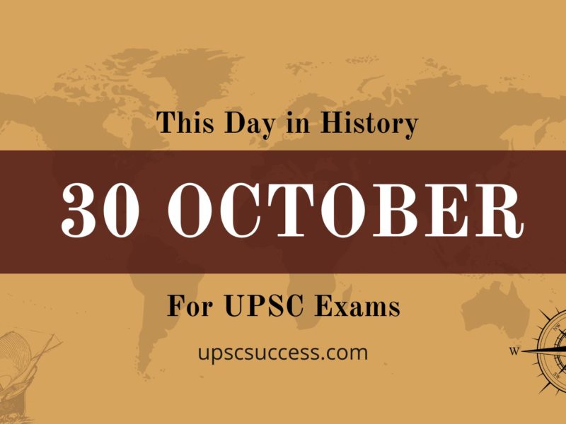 On This Day 30 October