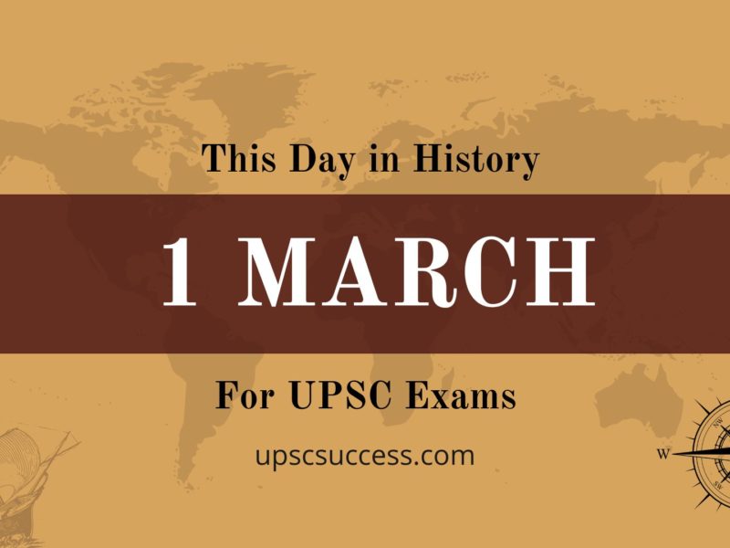 01 March - This Day in History